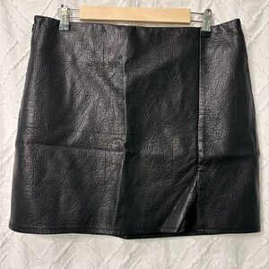 Old Navy Black Leather Skirt
